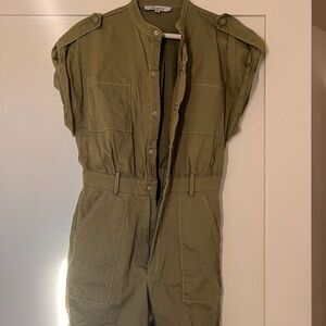 Olive Green Utility Jumpsuit